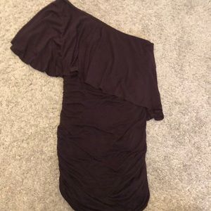 Brown soprano one shoulder top